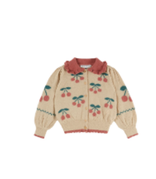 Cherries Printed Cardigan